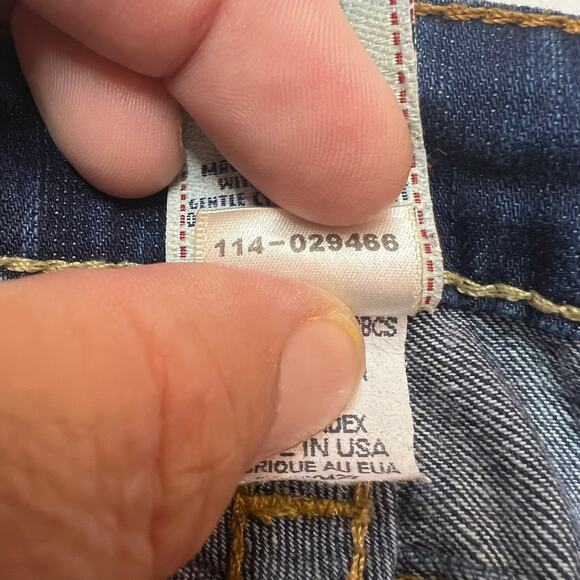True Religion Women's Billy Jeans Size 28 Dark Wash Straight Denim Low Rise - Picture 11 of 15